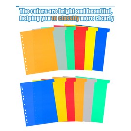 FRIUSATE A4 Filer dividers, 3 Pack Folder Dividers, 12 Part Plastic Binder Dividers with Pre-Punched Hole and Assorted Colours, A4 Subject Dividers for Leverl Arch Files