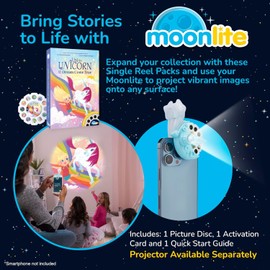 Moonlite Storytime - Uni The Unicorn and The Dream Come True Storytime Disc - Magical Read Together - Projector Sold Separately - Digital Story w/ Sound FX - Toddler Early Learning Gifts for Kids