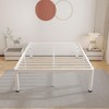 ROIL 18 Inch White Full Size Bed Frame with Rounded