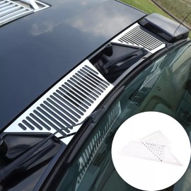 Ynei Silver Gloss Stainless Steel Hood Vent Trim Cover Frame For Hummer H2 2003-2009