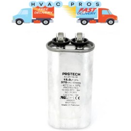 Rheem  OEM Rheem Ruud Protech Oval Run Capacitor 15 uf 370 VAC 43-20847-15 43-19182-16