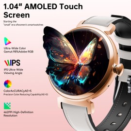 OUKITEL SmartWatch for Women, Bluetooth Calling, Screen, Step Counter, Sleep Monitoring, Heart Rate Monitoring (Supports 100 Sports Modes), Waterproof, IP68 Rating, Smartwatch, Gold