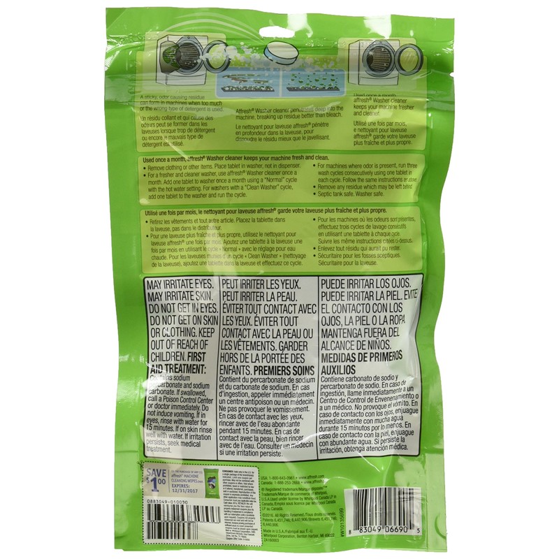 GENUINE W10135699 Whirlpool Washer AFresh Foodresh Washer Cleaner