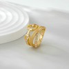 Mytys Crossover Statement Rings for Women 14k Gold Band Ring