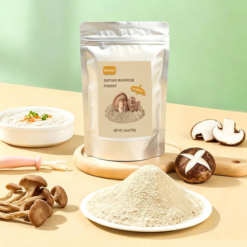 Mkostlich Shiitake Mushroom Powder for Cooking, 3.52oz Umami Powder, Mushroom