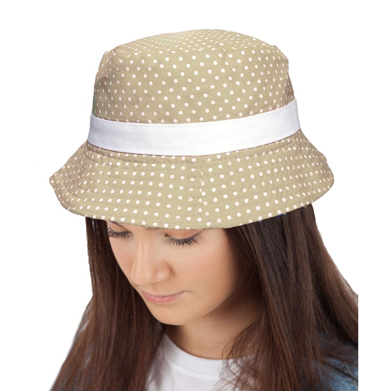 TOSKATOK® UPF 50+ Polka Dot Cotton Sun Hat for Women