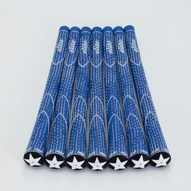 elitegrips N360 RUBBER CORD M58 Golf Grips, Set of 7, Blue with Backline