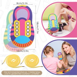 Pack of 2 Bow Tying Learning Children Shoes Tying Learning Children Bow Tie Learning Laces Learning Teaching Aid for Children Early Learning for Children Shoelace Toy