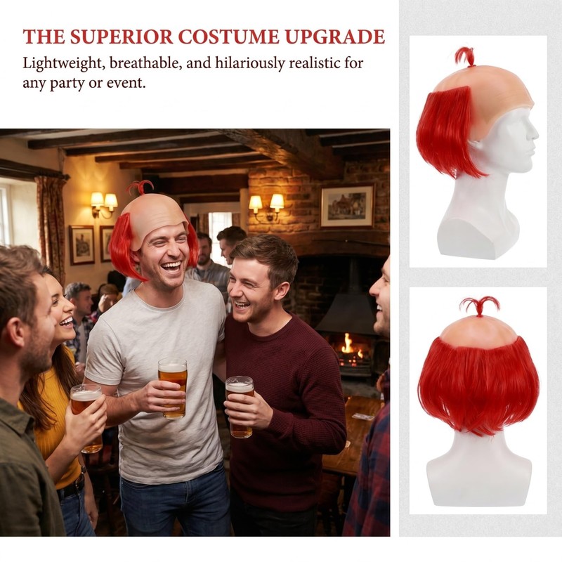 Cabilock Realistic Bald Cap for Halloween Fancy Dress and Cosplay