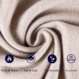 vimate Cashmere Scarf and Scarf, Women's Thick Soft Cashmere Pashmina Scarf Wrap, D1# khaki