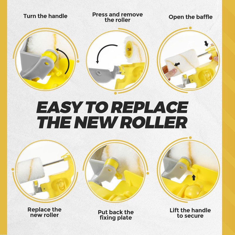 Leumoi 22 Paint Edger Kit Handheld Paint Edger Roller Brush