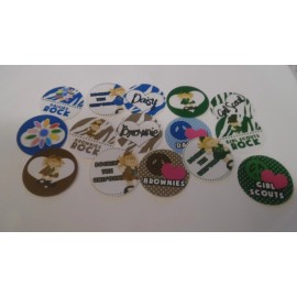 Unbranded Pre Cut One Inch Bottle Cap Images! GIRLS SCOUTS BROWIES DAISIES FREE SHIPPING - photo, 25 images