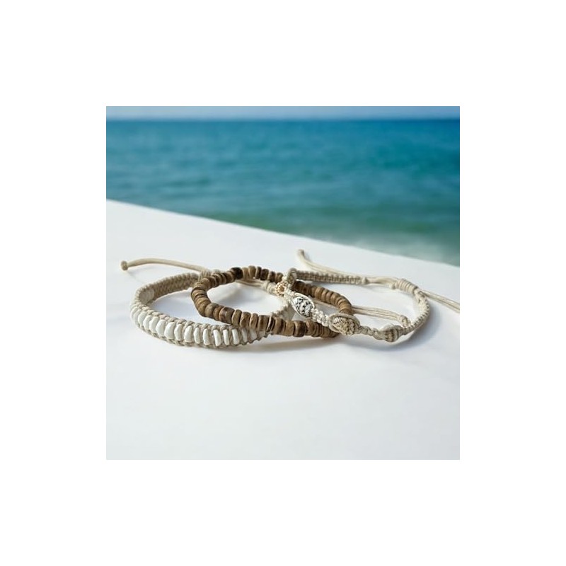 BlueRica Boho Beach Bracelet Stack - Summer Vibes (3 pcs)