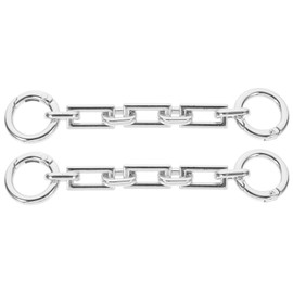 DIYEAH 2Pcs Purse Extender Chain Silver Bag Extender Chain Replacement Purse Chain Strap Metal Bag Extender for Handbags