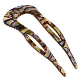 Camila Paris CP2484 French Twist Stick Clip Pins, Handmade, Onyx, Girls Hair Pin. Fashion Durable and Styling Hair Accessories for Women, Made in France with Cellulose