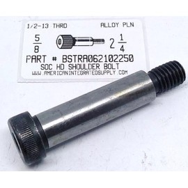 AMERICANINTEGRATEDSUPPLY.COM 5/8X2-1/4 HEX SOCKET HEAD SHOULDER BOLT ALLOY STEEL PLAIN 1/2-13 THREAD (2)