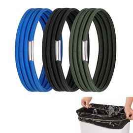 Trash Can Rubber Bands, Fit 13-30 Gallon Garbage Can, Set of 3 Elastic Trash Can Bands Heavy Duty for Kitchen Bathroom, Garbage Bin & Litter Box Bands to Keep Trash Liners in Place, Durable