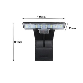 GERUI Aquarium LED Lighting, with On/Off Dimming Function, Ultra Thin Clip-on Aquarium Lamp, Nano Aquarium Lighting for Aquatic Plants and Fish (Three Segments Light: White, Red and Blue) (2)
