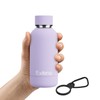Small Water Bottle 12oz with Clip, Double Wall Stainless Steel