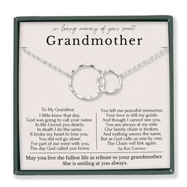 HOPE LOVE SHINE Loss of Grandmother, Memorial gifts Grandmother, In Memory of Grandma, Grandma keepsake gift necklace (Sterling Silver)