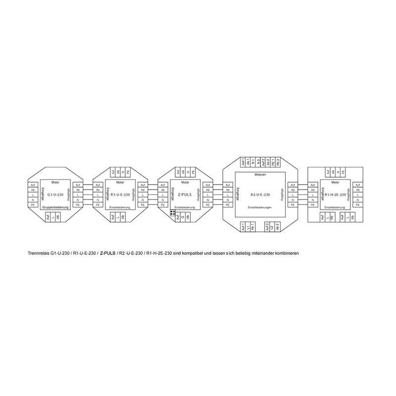 NOBILY The cut-off relay Z-pulse for 2 motors and connected