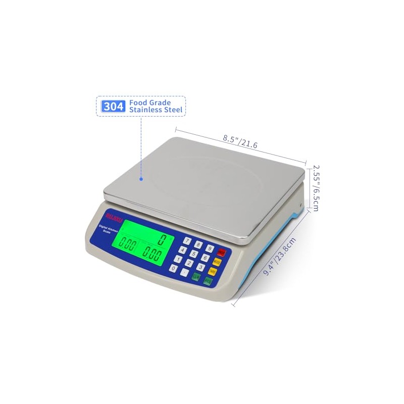 Large Digital Kitchen Scale 30KG Commercial Food Scale 66LB for