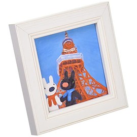 Eupower Lisa and Gas Pearl Mini Art Frame "Going to Tokyo" GL-00667 W4.7×H4.7 inches GL-00667