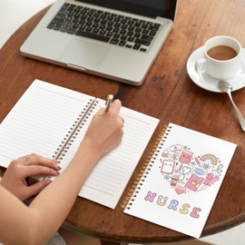 VIIJJUE Nurse Notebook, Nurse Appreciation Gifts Journal, Nursing Gifts Journals for Writing, Nursing Medical Office Supplies, Nurses Stuff Hardcover Spiral Notebooks, 5.5x8.3 Inch