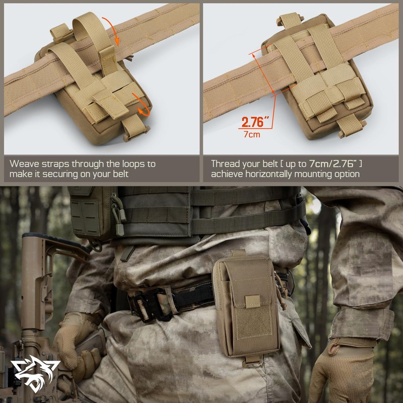 LIVANZ Tactical Backpack Accessories Pouch, Molle Accessories Shoulder Strap Attachment