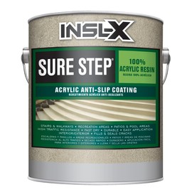 INSL-X Sure Step Acrylic Anti-Slip Paint, Knight Gray, 1 Gallon (Pack of 1)