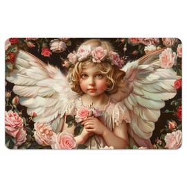 Peacoblue Bank Card Sticker Angel and Flowers Credit Debit Card Custom Skin Cover Protector, 4 Styles Waterproof Scratch-Proof and Attractive Decal for Most Popular EBT Transportation Key Card