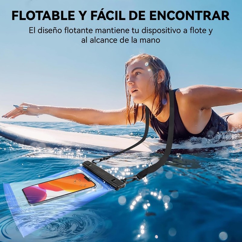 Bolsa Grande Impermeable para Teléfono Celular,Impermeable con Tira De Sellado,Bolsa