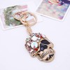 ARFUKA Keyring Rhinestone Skull Keychain Skeleton Pendant Keyring Metal Key