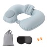 yowodana ネックピロー 首枕 エアーピロー 携帯枕 空気枕 U型まくら トラベルピロー 旅行枕 便利グッズ