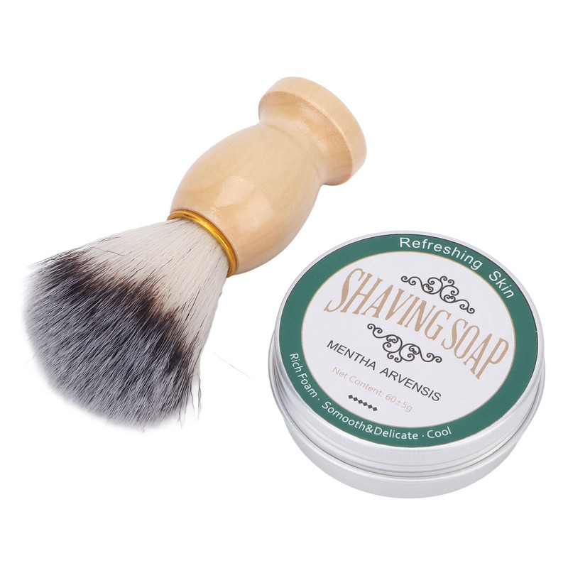 2 Pcs 60g Shaving Soap Mint Fragrance Softening Beard Men's