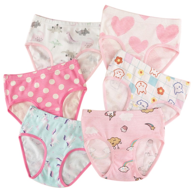 SEVENCANDY Little Girls Cotton Panties Kids Soft Undies Toddler Breathable