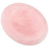 mookaitedecor Rose Quartz Thumb Stone Pendant, Crystal Gemstone Massage Stone