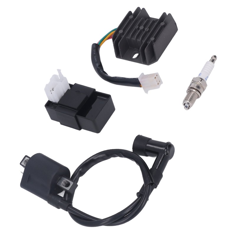 Ignition Coil 6Pin CDI Voltage Regulator Spark Plug Kit for
