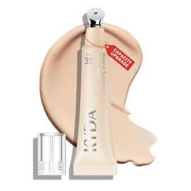 KYDA Mineral Sunscreen Eye Cream, Packaging Upgrade, 3-in-1 Anti-Aging Under Eye Cream for Dark Circle and Fine Lines, SPF 35, Light