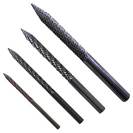 Zerint CB-M02 Tire Repair Carbide Burr Kit 1 kit,Dia. 3 mm, 4.5 mm, 6 mm and 8 mm 1pc Each