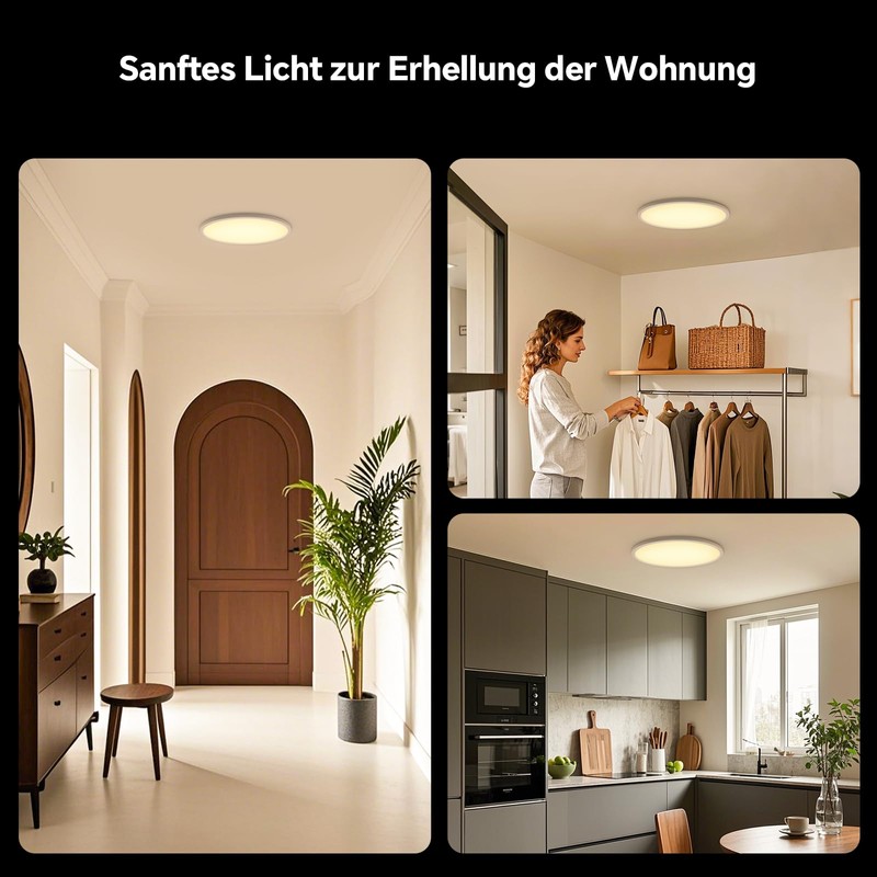 BAYHT LED Ceiling Light 30 x 30 cm 21 W