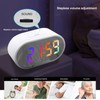 Digital Clock LED Alarm Big Digits Color Display Dimmable Adjustable