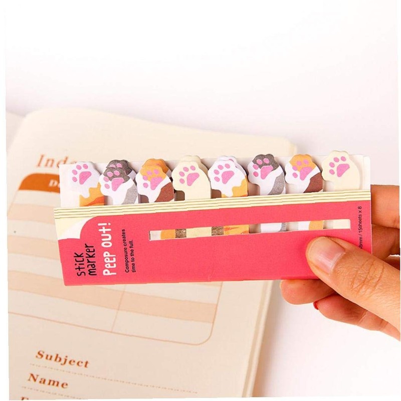 Kawaii Memo Pad Bookmarks Cute Cat Panda Sticky Notes Index