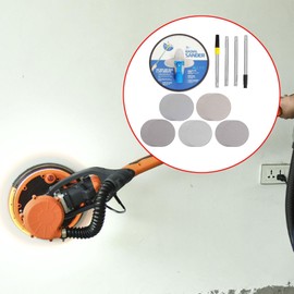 Colcolo Handheld Adjustable Pole Drywall Sander 9inch Round Multifunctional Sturdy Ergonomic Design 360 Degree Rotating Sanding Tool