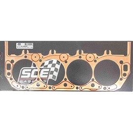 SCE Gaskets Cylinder Head Gasket, ICS Titan, 4.630 in Bore, 0.050 in Compression Thickness, Copper, Big Block Chevy, Each