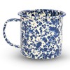 Enamelware Mug, 12 ounce, Navy/Cream Splatter (Single)