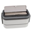 Double Layer Bento Box 316 Stainless Steel Compartment Portable Lunch