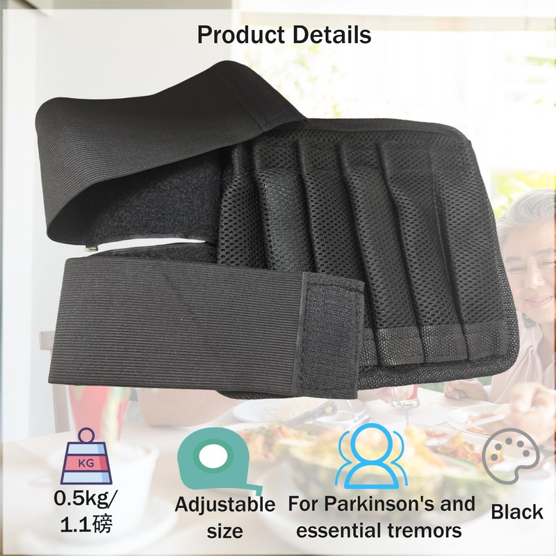 Wrist Weighted Gloves for Tremors - 1pcs Hand Weighted Utensils