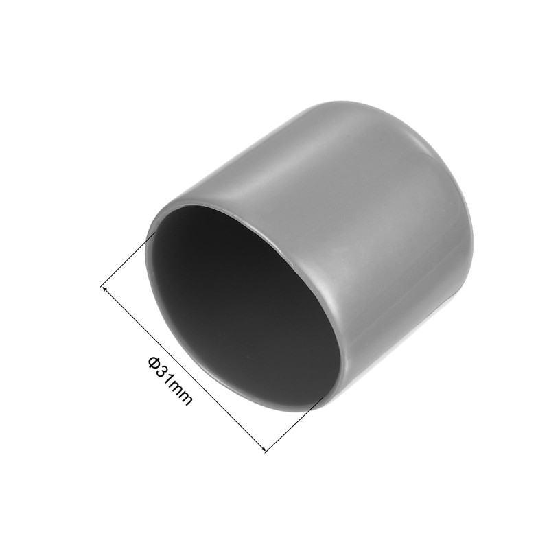 sourcing map 10pcs Rubber End Caps 31mm ID Vinyl Round