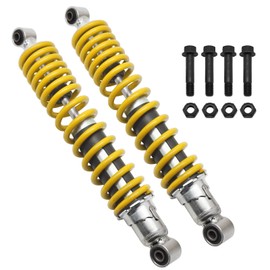 M MATI Front Shock Absorber Struts & Self-Locking Nut for Yamaha Banshee 350 YFZ350 1987-2006, 2 Pcs Adjustable Front Left Right Shocks Absorber (Yellow)